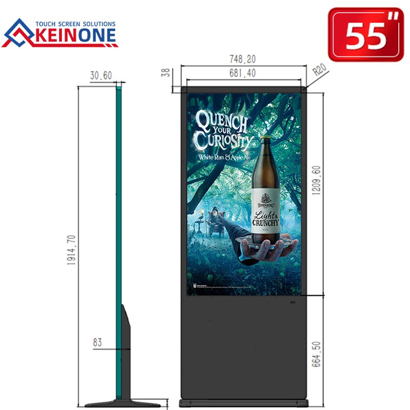 55 inch Android OS vertical touch screen